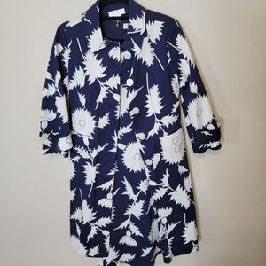 Isaac Mizrahi Floral Print Dress & Trench Coat 10